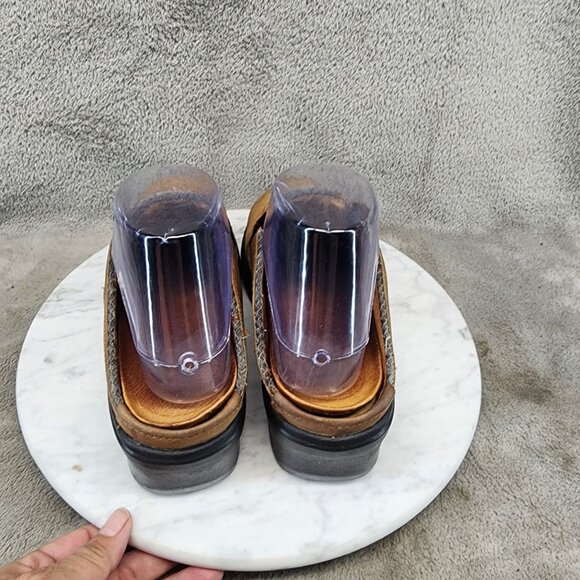 Ariat Shoes Womens Size 7 Mendocino Tassel Clog Brown Leather Slip-On *Read* - Picture 9 of 14